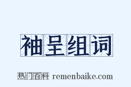 袖呈组词是什么意思的图片